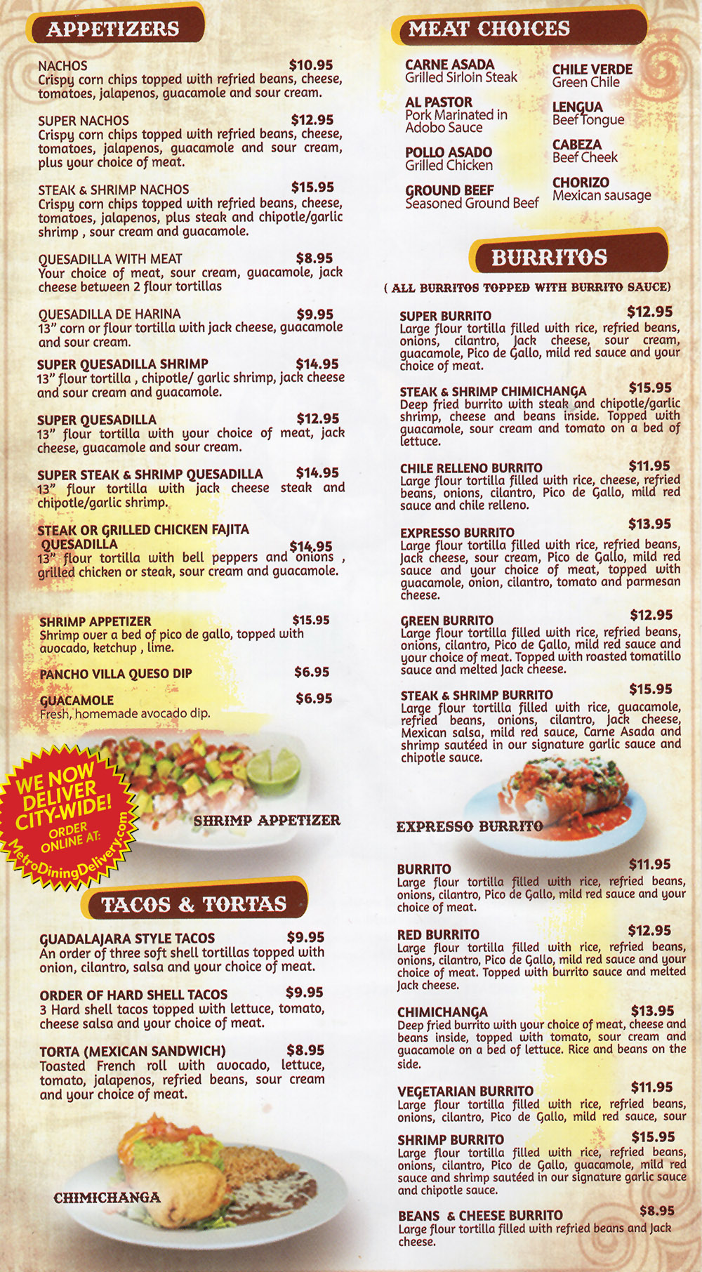 Pancho Villa Mexican Grill Menu - Page 2